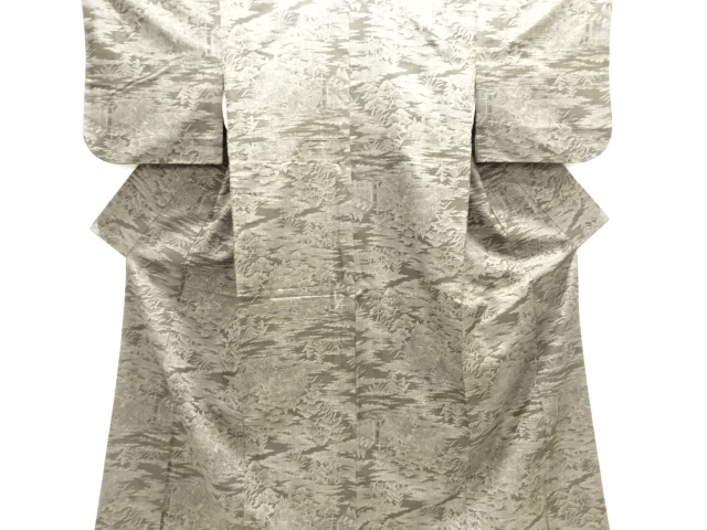 JAPANESE KIMONO / OMESHI / NISHIJIN-ORI / WOVEN TREES